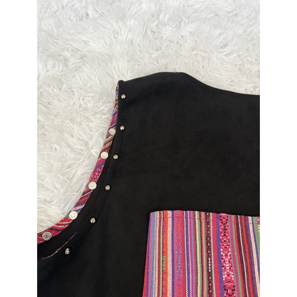 Andree My Unit S Black Cactus Fringe Suede Vest. Fun, Great Qual & Condition - Picture 10 of 14